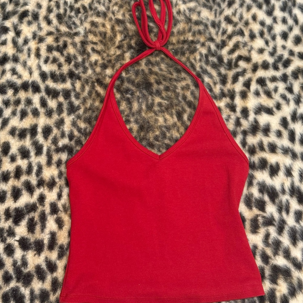Red Halter Neck Top